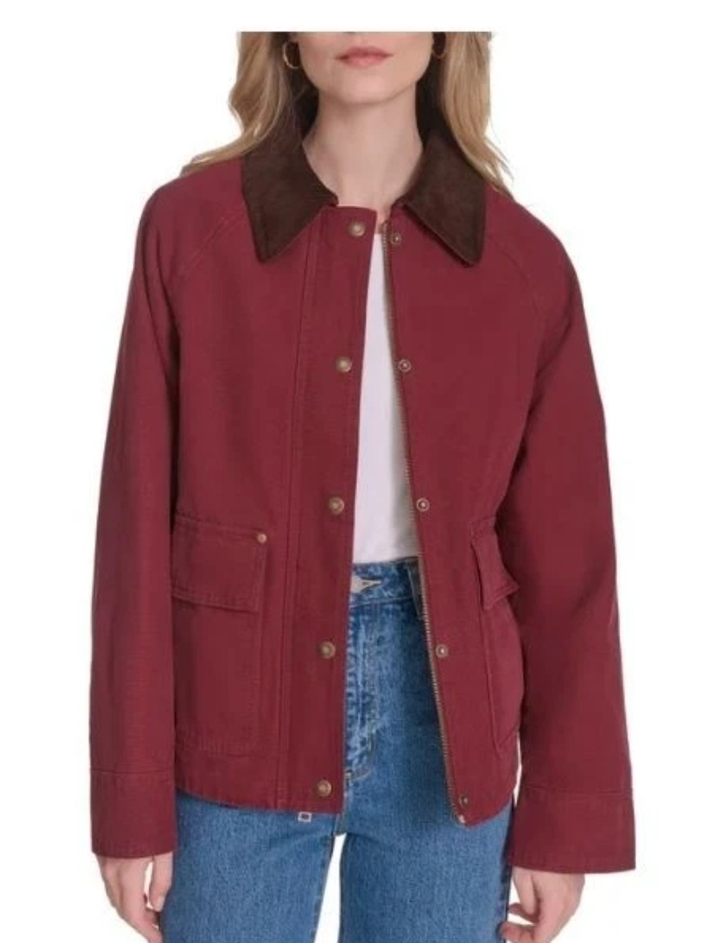Levi's Women's Canvas Jacket,Dark Red, Nwt